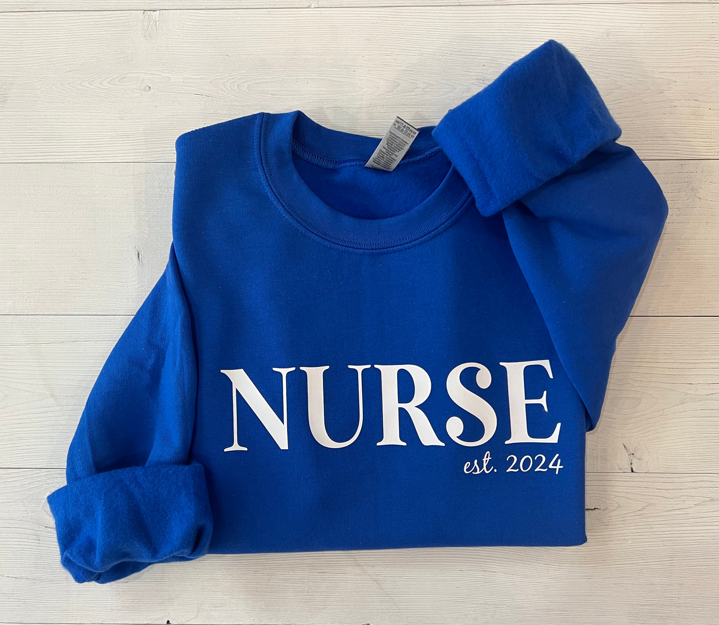 Nurse sweatshirt, Nurse week gift, Nurse shirt w date, gift for RN, Personalized nurse top, Nurse Appreciation, Nursing grad, new nurse top