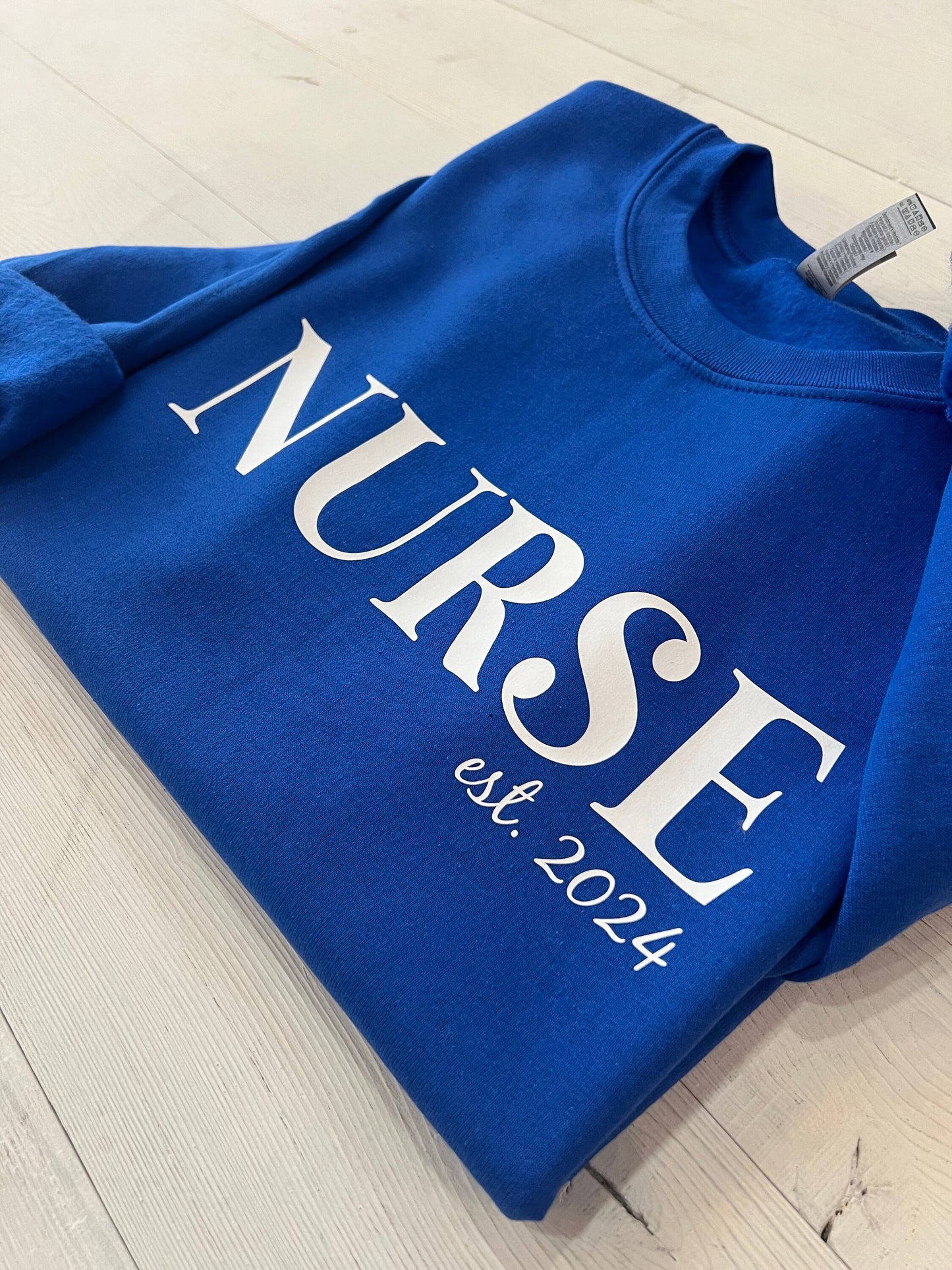 Nurse sweatshirt, Nurse week gift, Nurse shirt w date, gift for RN, Personalized nurse top, Nurse Appreciation, Nursing grad, new nurse top