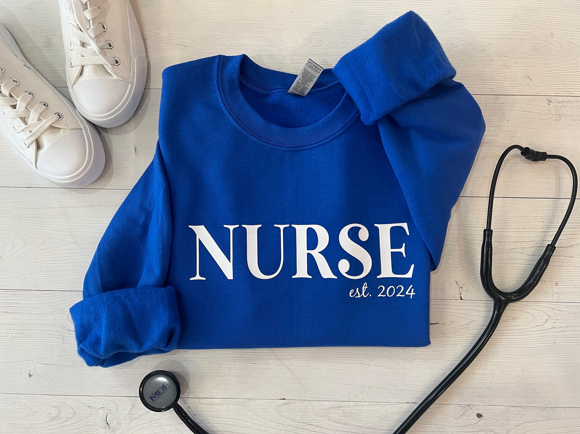 Nurse sweatshirt, Nurse week gift, Nurse shirt w date, gift for RN, Personalized nurse top, Nurse Appreciation, Nursing grad, new nurse top