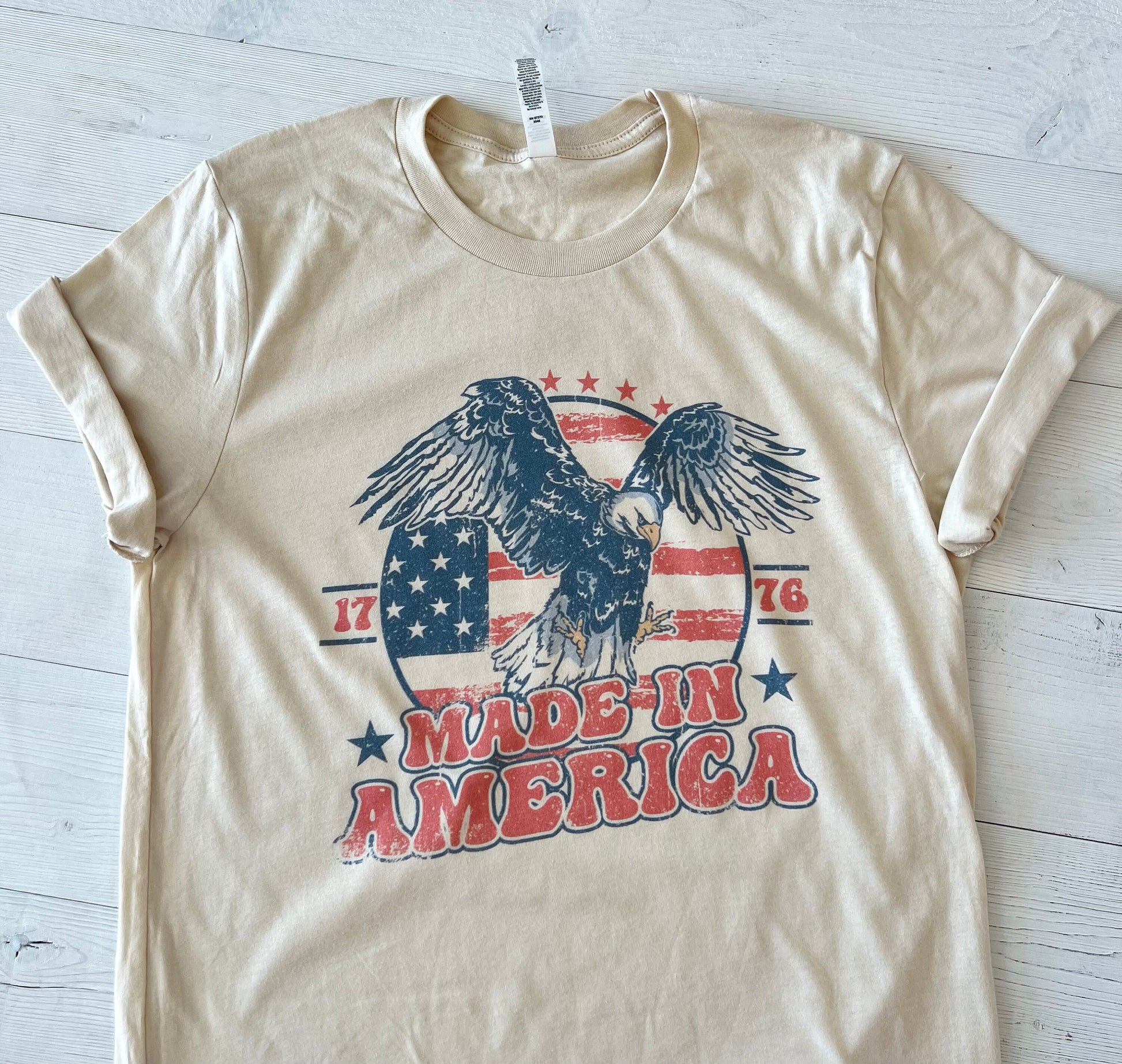 4th of July Tshirt, Distressed Made in America Top, Independence Day, Patriotic Celebration, 4th of July Party, America Tee, USA Tshirt