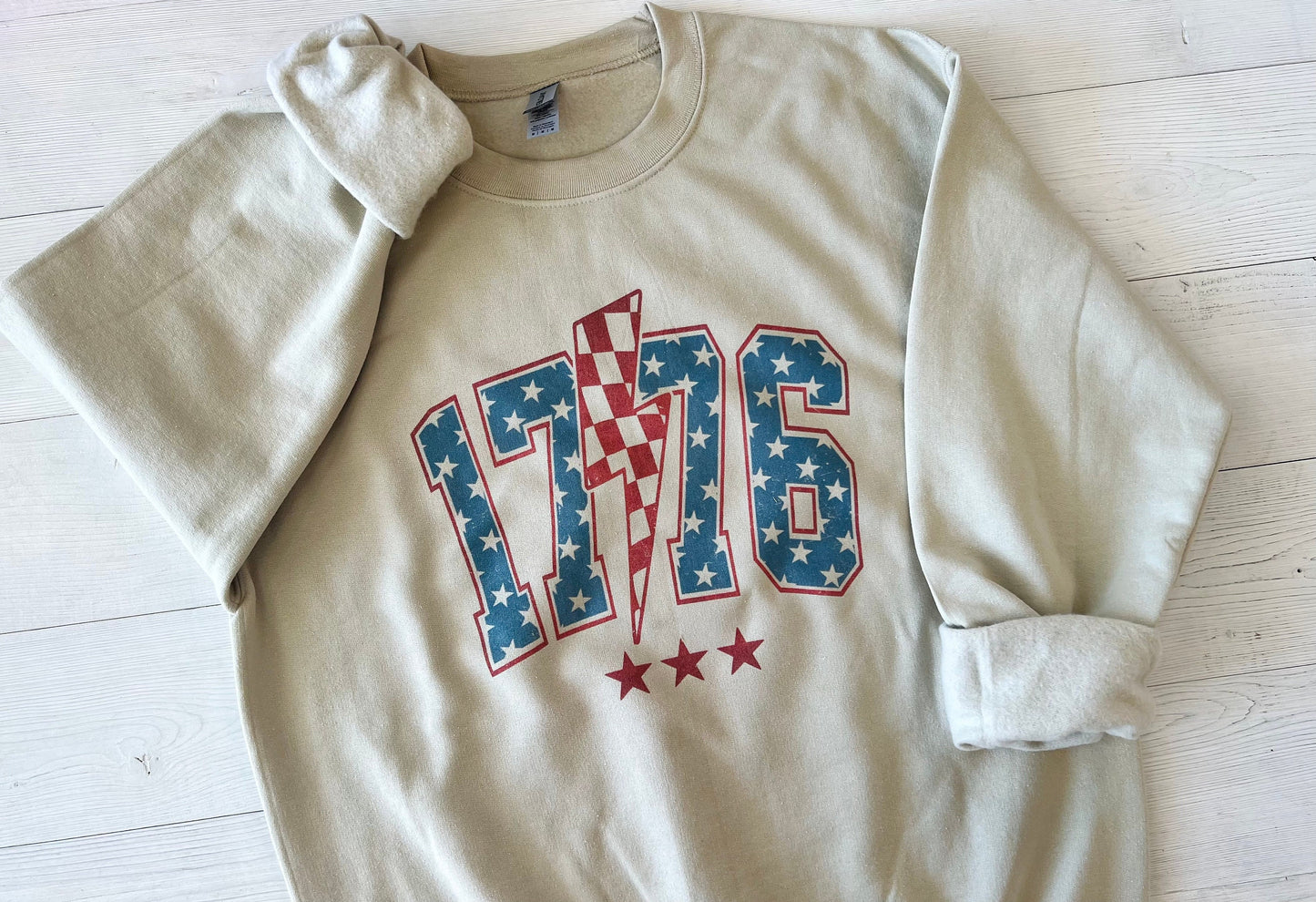 4th of July Sweatshirt, Distressed Fourth of July sweater, 1776 shirt, Independence Day crewneck, Patriotic Celebration, 4th of July Party