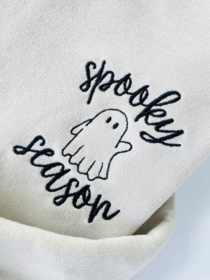 Spooky Season Halloween Embroidered Crewneck - Up2ournecksinfabric