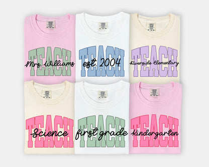 Custom Teacher Back To School T-Shirt - Up2ournecksinfabric