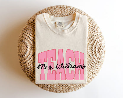 Custom Teacher Back To School T-Shirt - Up2ournecksinfabric