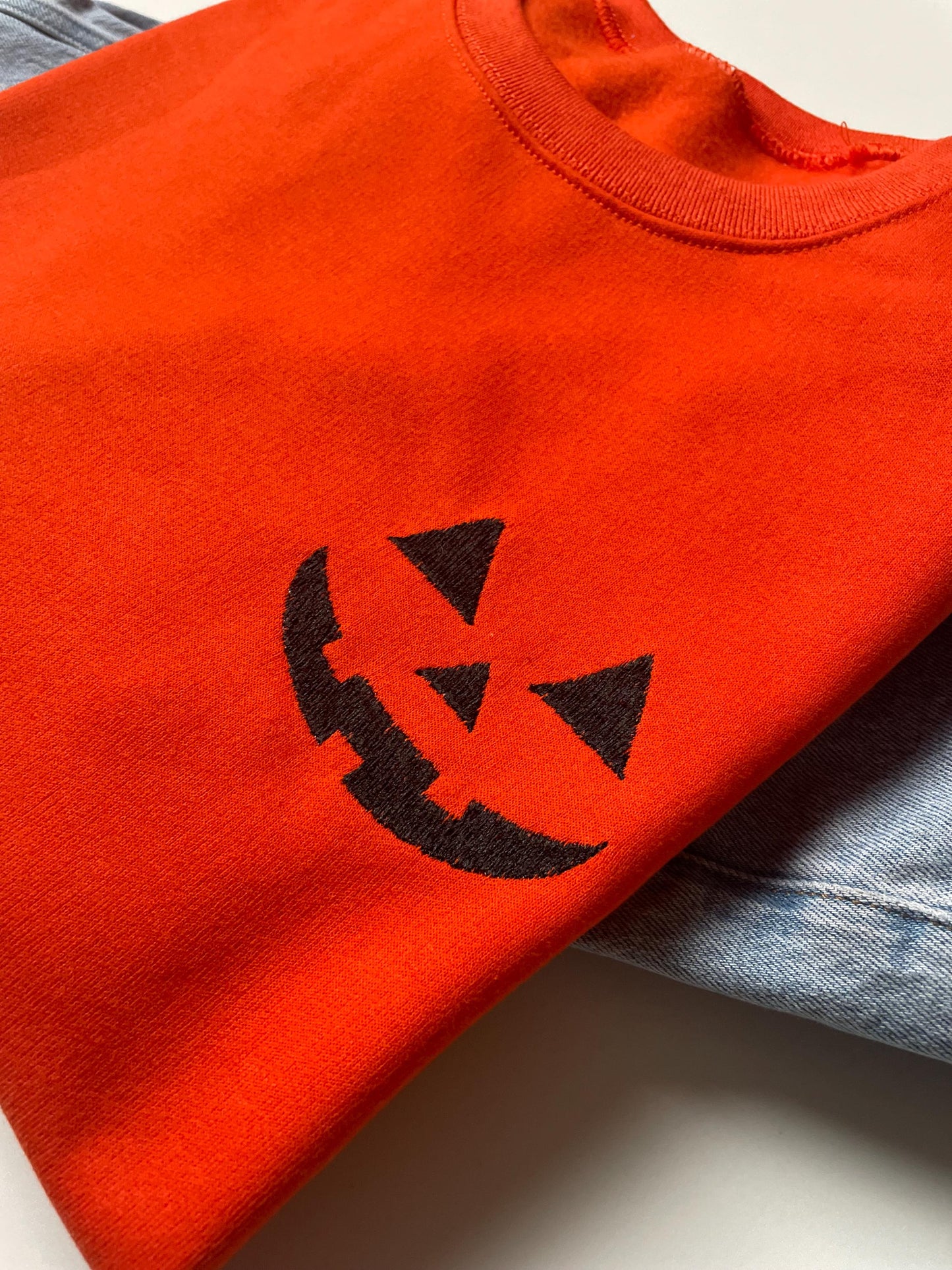 Embroidered Jack O Lantern Sweatshirt