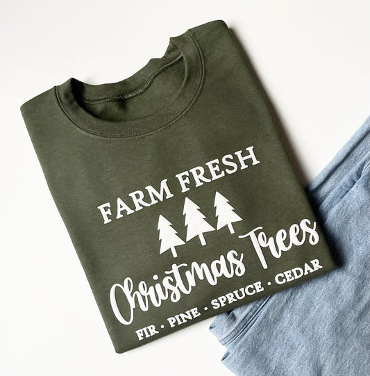 Embossed Christmas tree sweatshirt