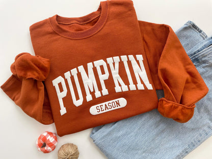 Embossed Pumpkin Season Sweatshirt