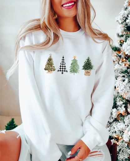 Christmas Tree Shirt, Christmas Tree Shirt, Women's Christmas Crewneck, Christmas Gift for Her