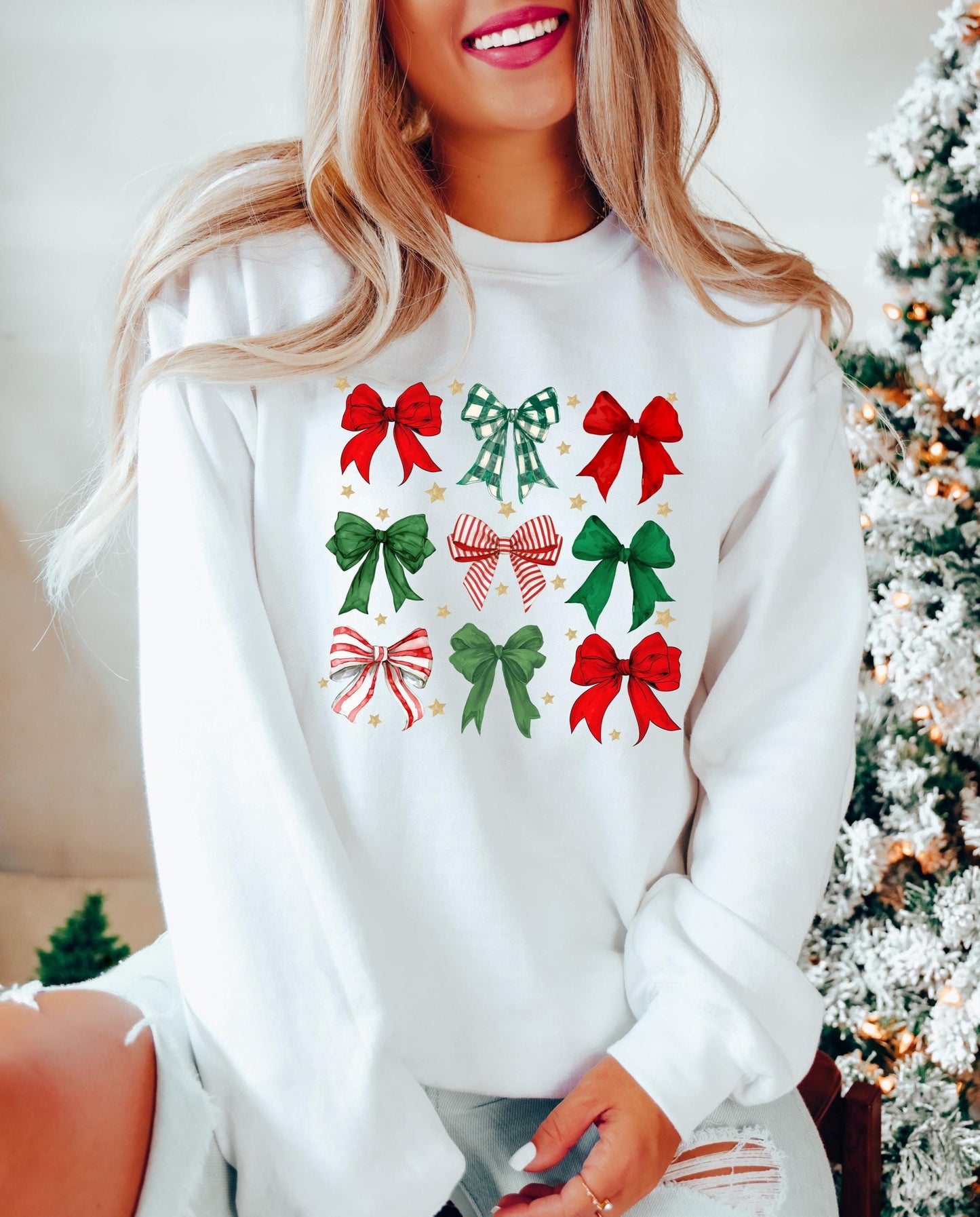 Women's Christmas Sweatshirt, Winter Crewneck, Christmas Eve Outfit