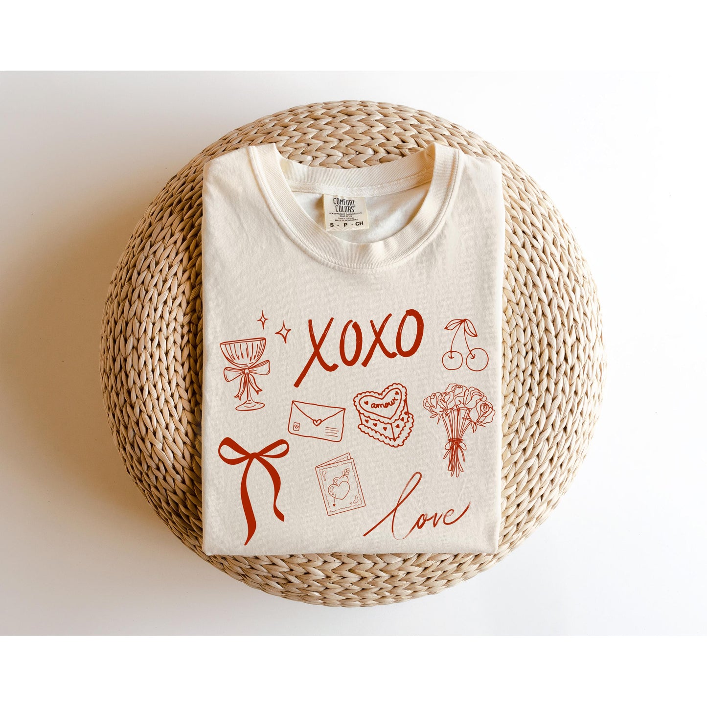 Women's Valentines Day Shirt, Xoxo Tee, Valentine's Day Outfit, Comfort Colors, Gift For Her