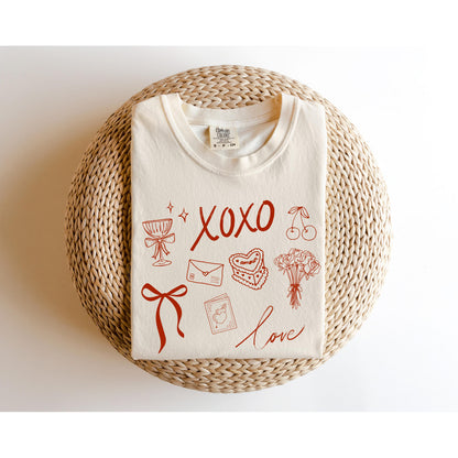 Women's Valentines Day Shirt, Xoxo Tee, Valentine's Day Outfit, Comfort Colors, Gift For Her