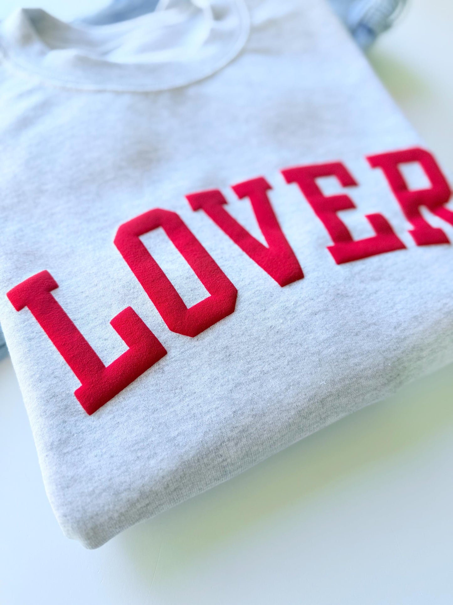 Embossed Puff Lover Varsity Sweatshirt