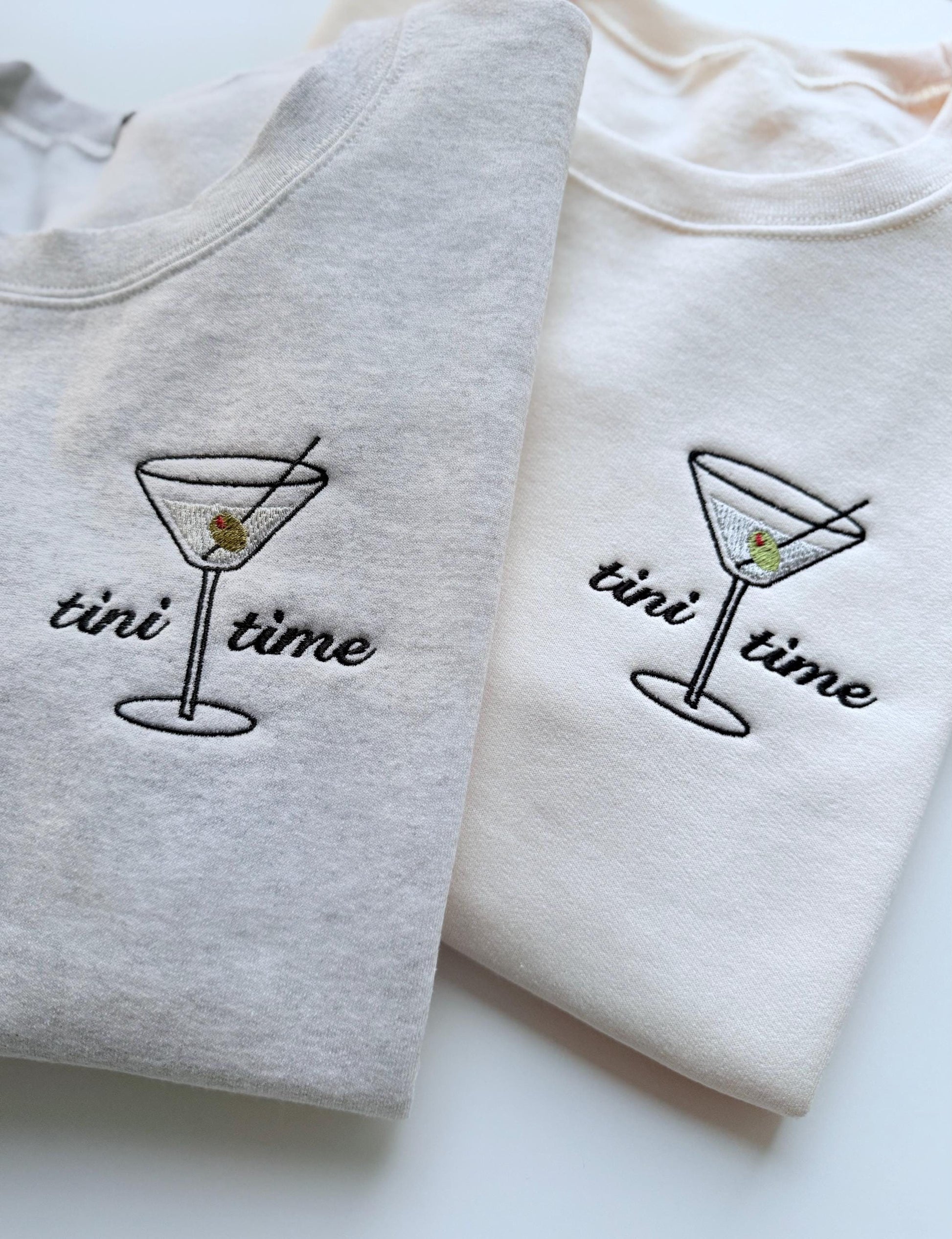 Dirty Martini Embroidered tini time sweatshirt