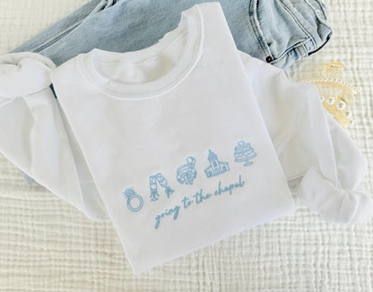 Going To The Chapel, Engagement Gift, Bride Sweatshirt, Bridal Embroidered Sweatshirt, Future Mrs. Sweatshirt, Bride Bachelorette Sweatshirt