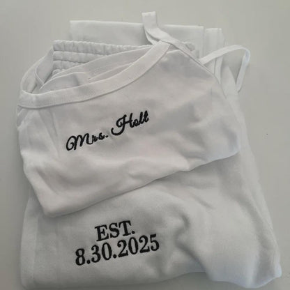 Embroidered Spaghetti Strap Tank Top, Mrs. Tank, Bride T-Shirt, Bridal Shower Gift, Engagement Gift, Bridal Tank Top, Mrs. Baby Tee,