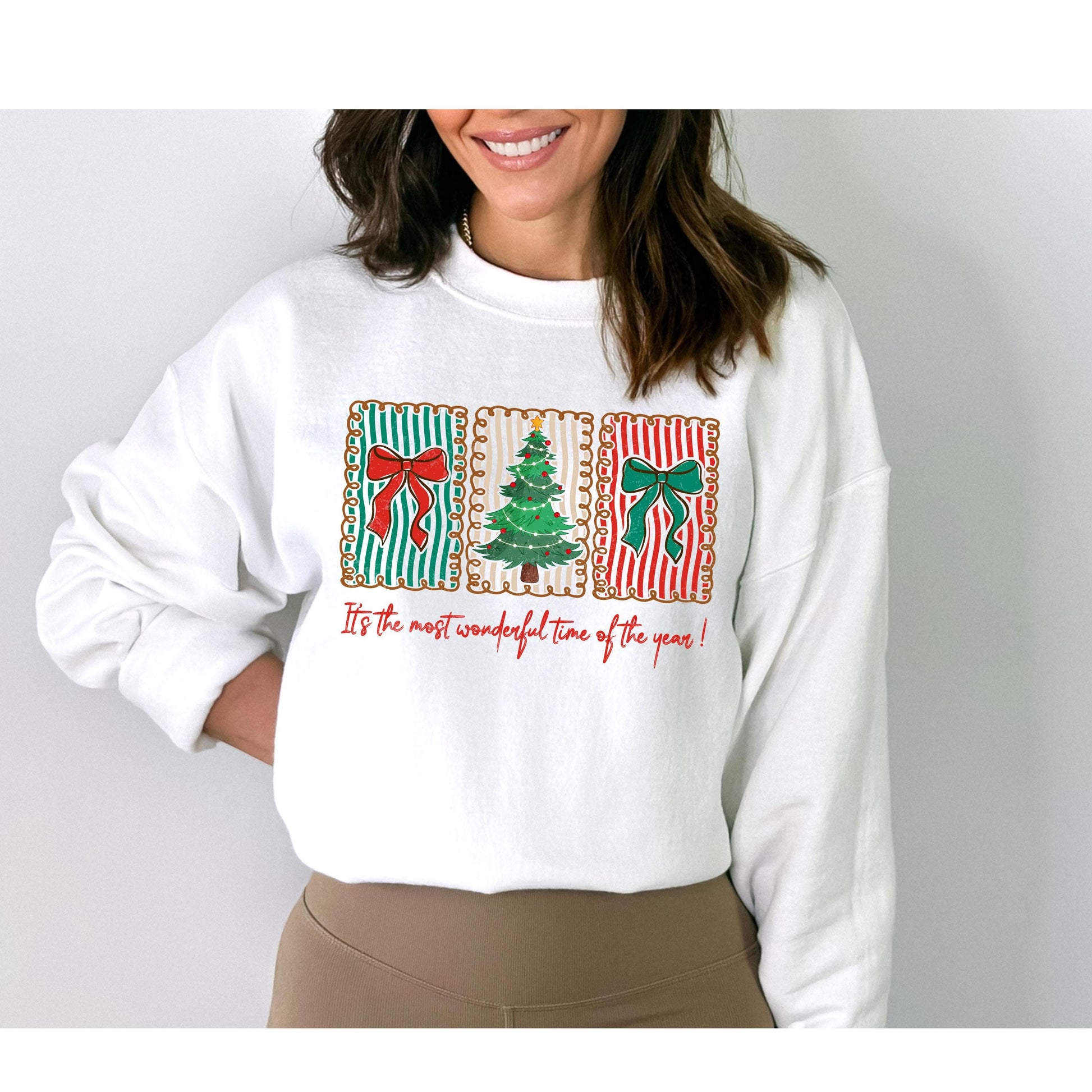 Womens Christmas Sweatshirt, It's The Most Wonderful Time Of The Year, Merry Sweater, Christmas Crewneck, Retro Christmas, Winter Sweatshirt