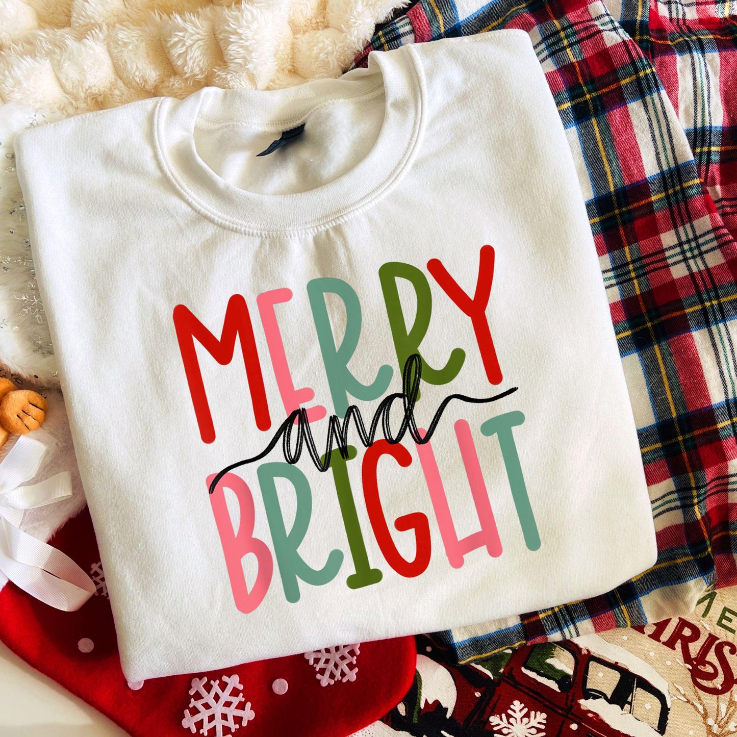 Merry and Bright Sweatshirt, Merry Family Sweatshirts, Family Christmas Pjs, Mommy and Me Christmas, Matching Christmas Sweatshirts