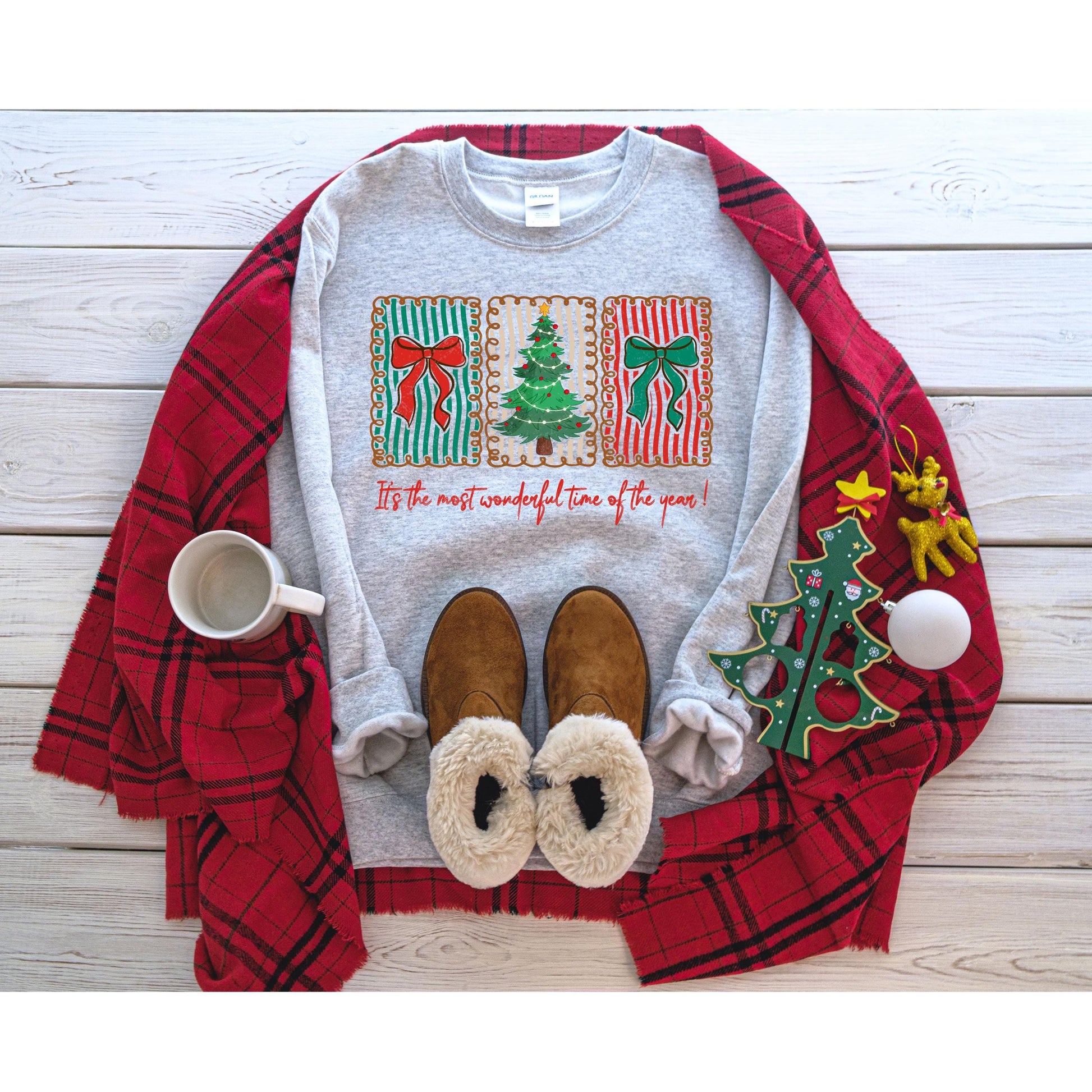 Womens Christmas Sweatshirt, It's The Most Wonderful Time Of The Year, Merry Sweater, Christmas Crewneck, Retro Christmas, Winter Sweatshirt
