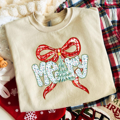 Women's Christmas Sweatshirt, Merry Christmas Sweater, Plaid Christmas Sweatshirt, Christmas Crewneck, Retro Christmas, Winter Sweatshirt