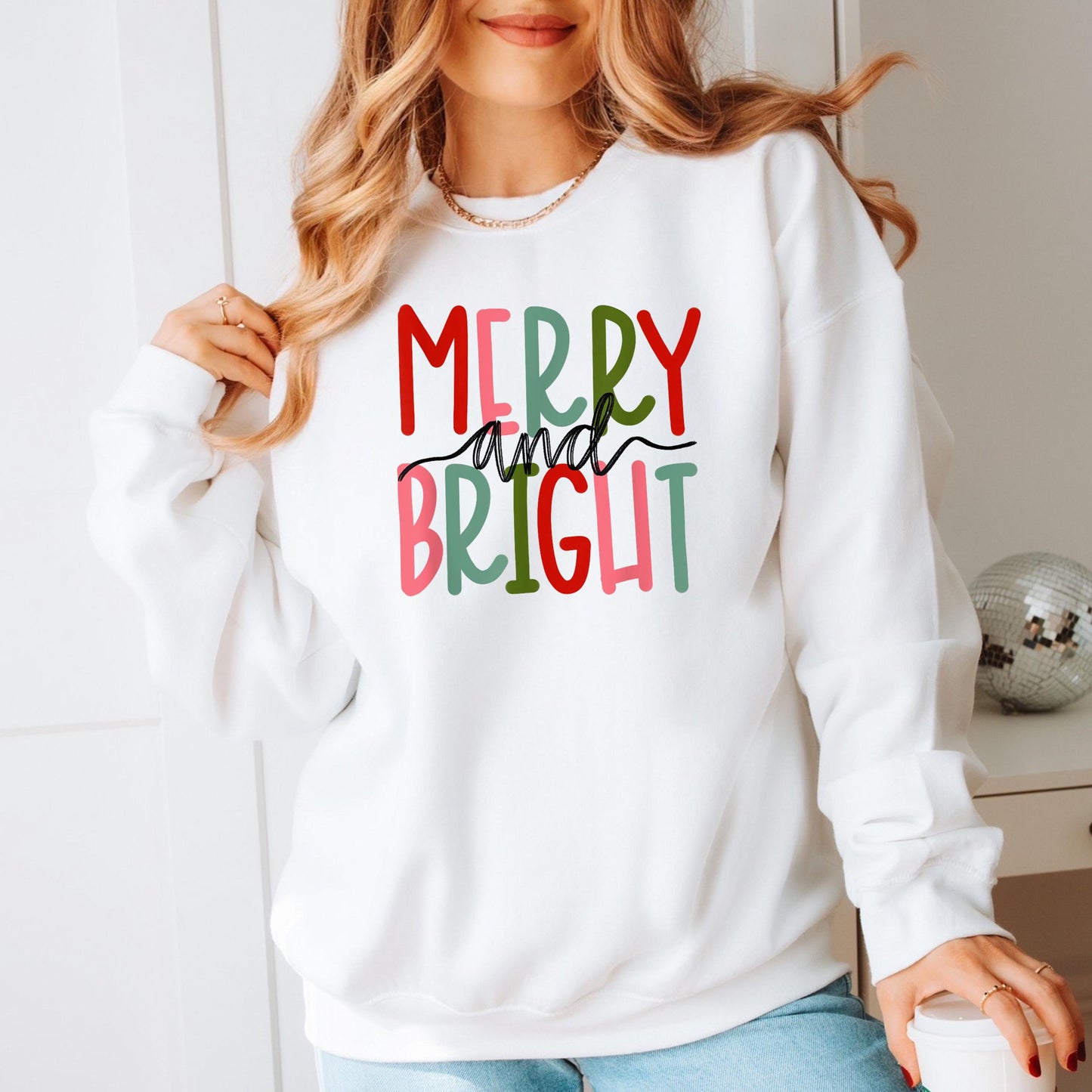 Merry and Bright Sweatshirt, Merry Family Sweatshirts, Family Christmas Pjs, Mommy and Me Christmas, Matching Christmas Sweatshirts
