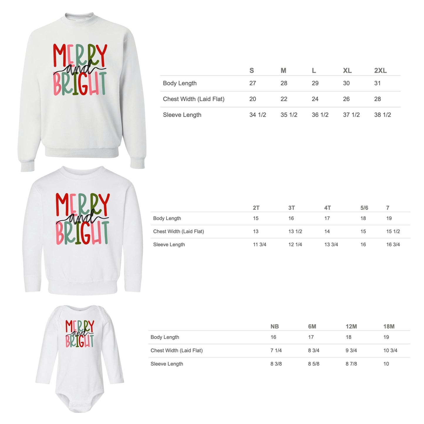 Merry and Bright Sweatshirt, Merry Family Sweatshirts, Family Christmas Pjs, Mommy and Me Christmas, Matching Christmas Sweatshirts