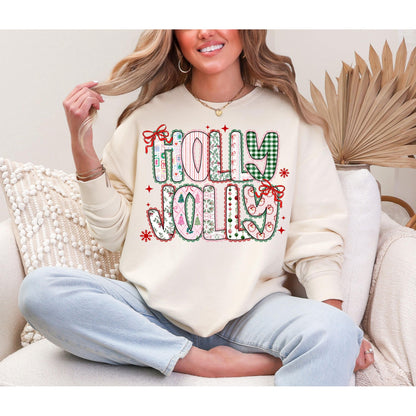 Holly Jolly Christmas Sweatshirt: Festive Holiday Outfit