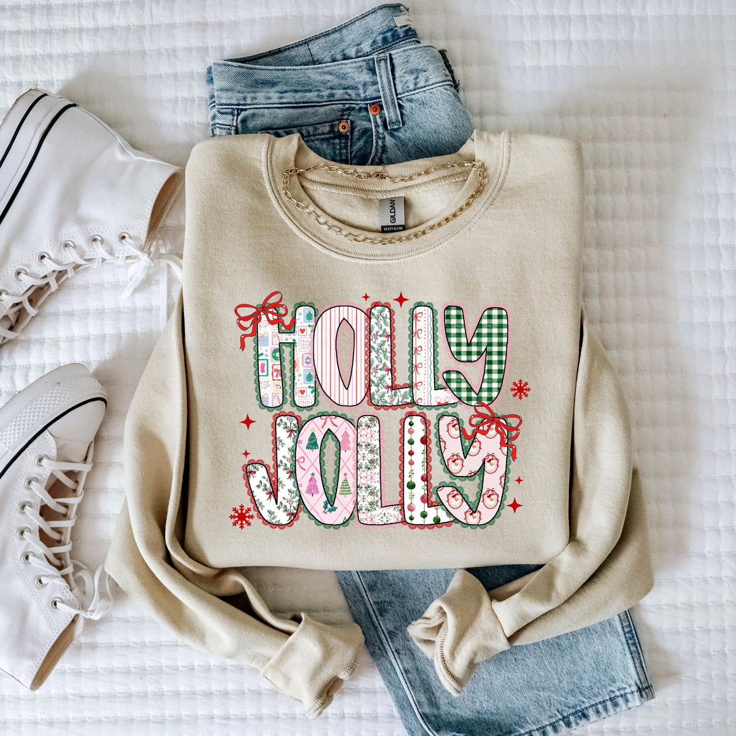 Holly Jolly Christmas Sweatshirt: Festive Holiday Outfit