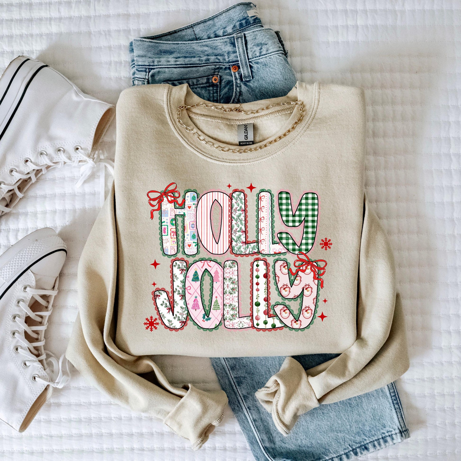 Holly Jolly Christmas Sweatshirt: Festive Holiday Outfit