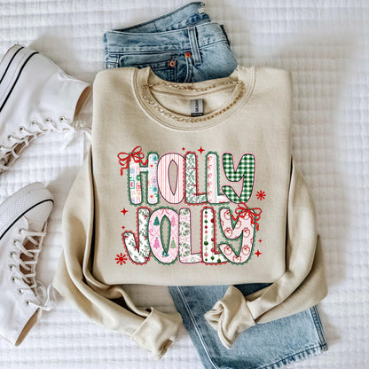 Holly Jolly Christmas Sweatshirt: Festive Holiday Outfit