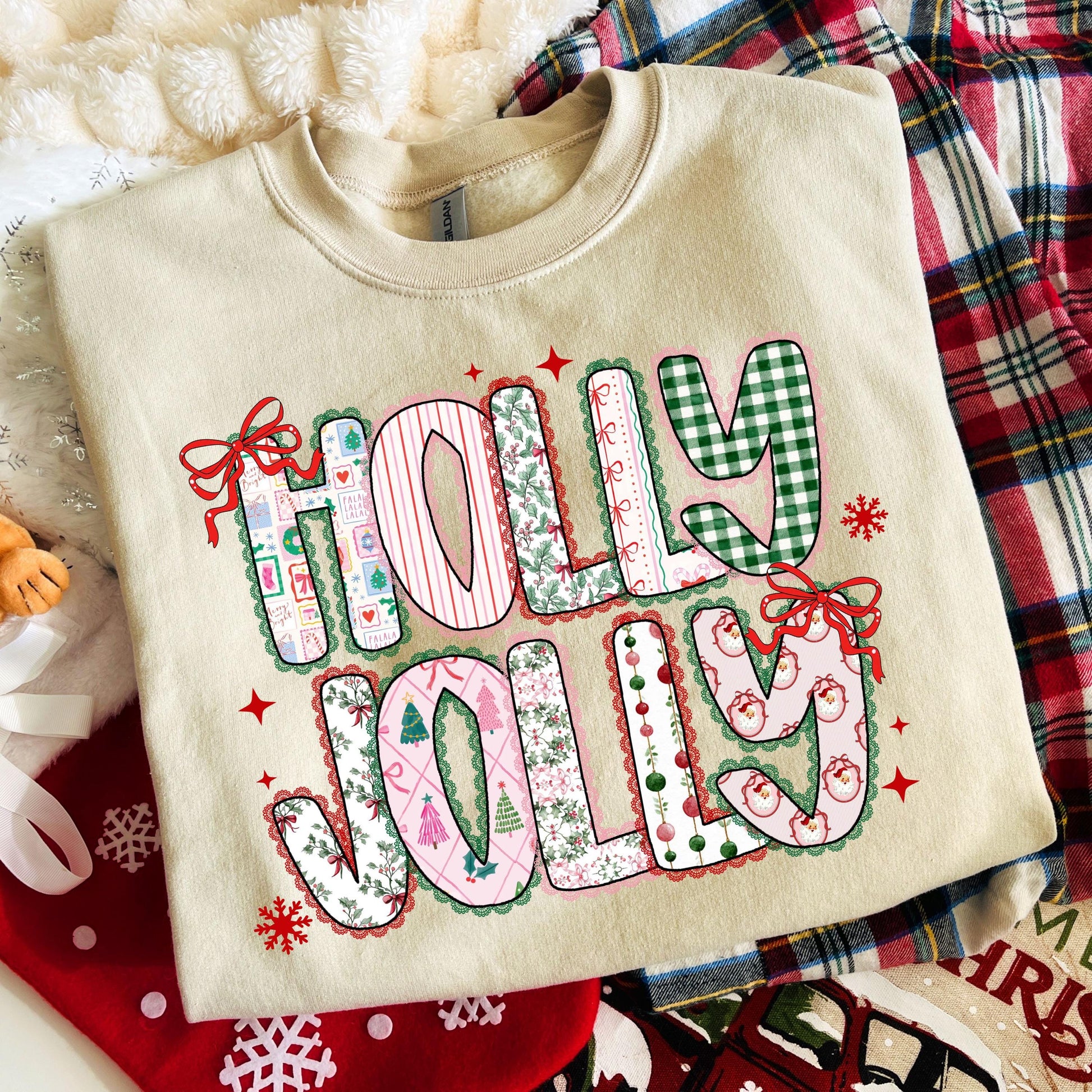 Holly Jolly Christmas Sweatshirt: Festive Holiday Outfit
