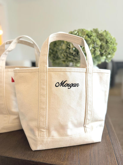 Embroidered Tote, Personalized Bag – Beach, Bridesmaid, Everyday Essential