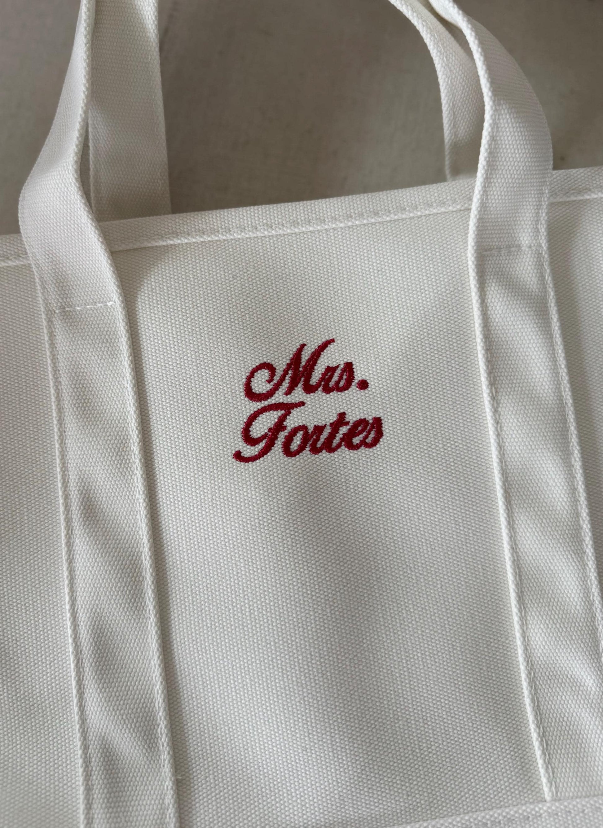 Bride Bag, White Embroidered Tote, Mrs Gift