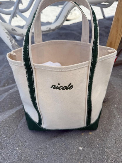 Embroidered Tote, Personalized Bag – Beach, Bridesmaid, Everyday Essential