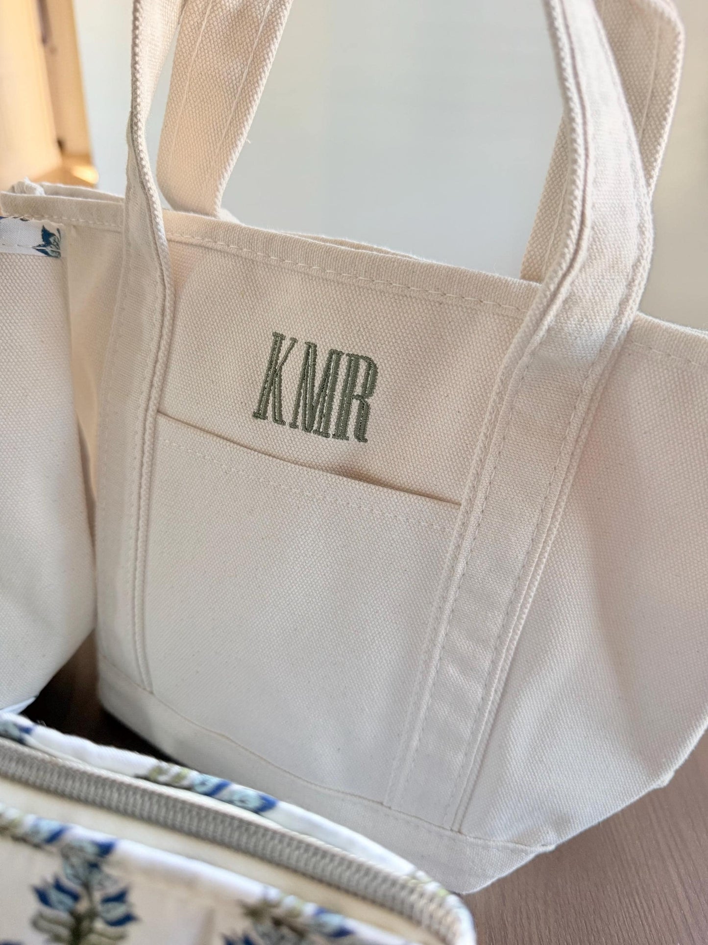 Personalized Bachelorette Tote, Custom Embroidered Monogrammed Bridesmaid Bag - Durable Canvas, Ideal for Wedding Party
