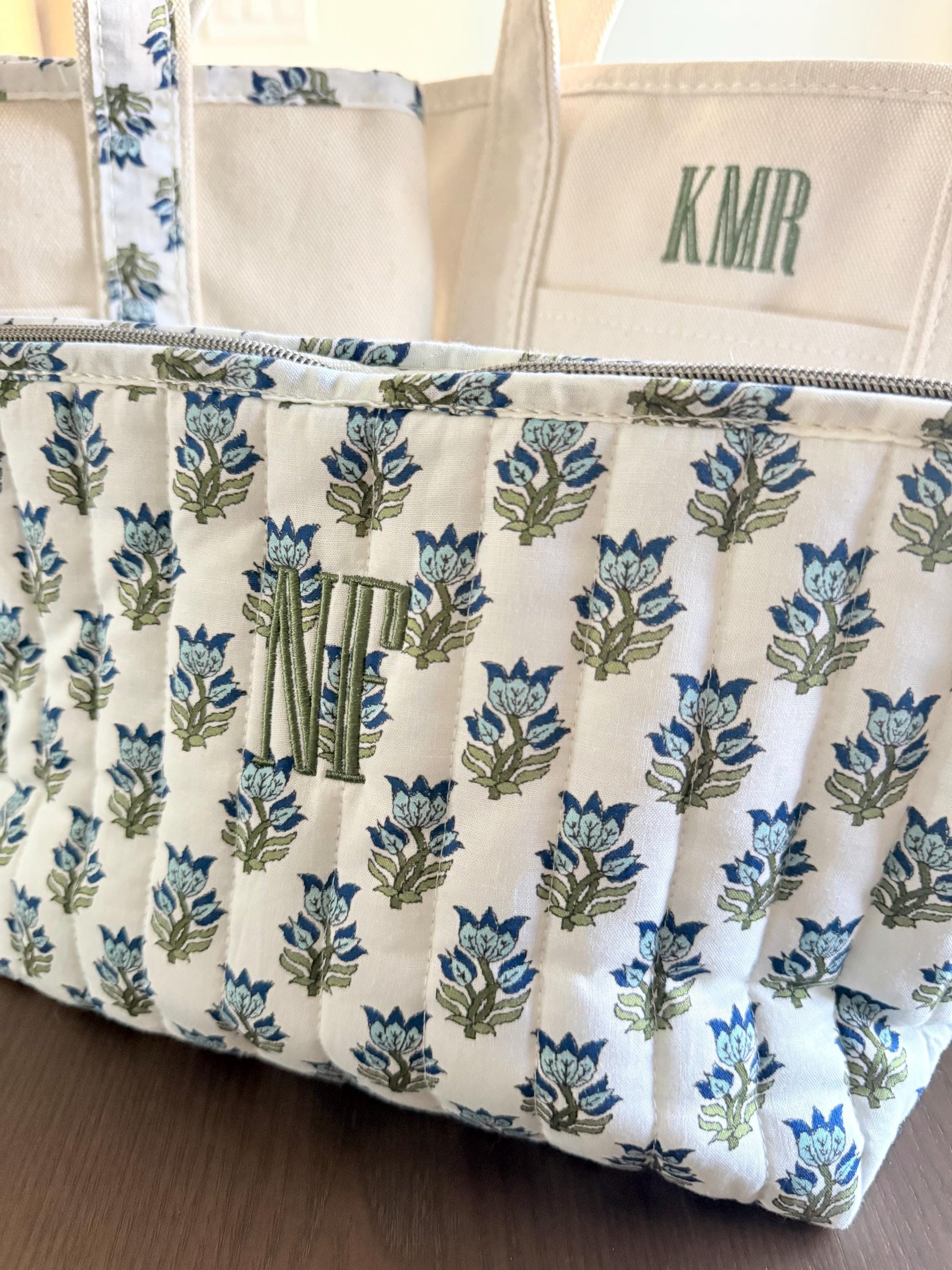 Personalized Bachelorette Tote, Custom Embroidered Monogrammed Bridesmaid Bag - Durable Canvas, Ideal for Wedding Party