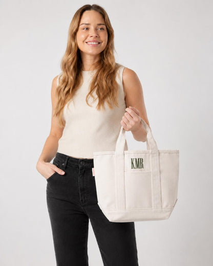Personalized Bachelorette Tote, Custom Embroidered Monogrammed Bridesmaid Bag - Durable Canvas, Ideal for Wedding Party