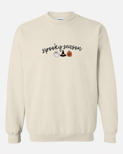 Personalized Halloween Sweatshirt, Cozy or Spooky Season Embroidery
