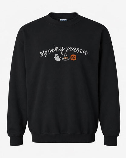 Personalized Halloween Sweatshirt, Cozy or Spooky Season Embroidery
