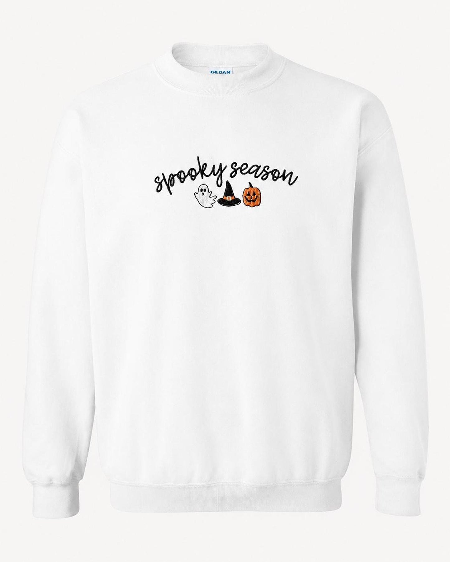Personalized Halloween Sweatshirt, Cozy or Spooky Season Embroidery