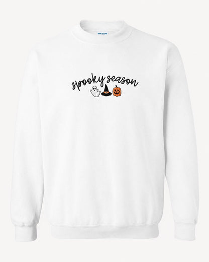 Personalized Halloween Sweatshirt, Cozy or Spooky Season Embroidery