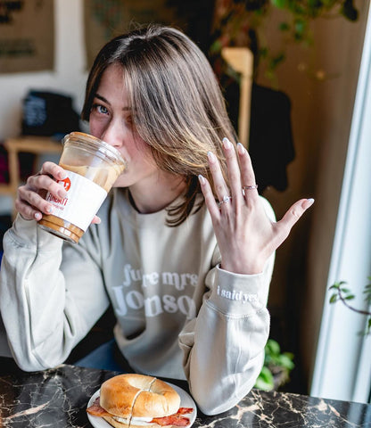 Embossed Future Mrs. "I Said Yes!" Sweatshirt - Up2ournecksinfabric