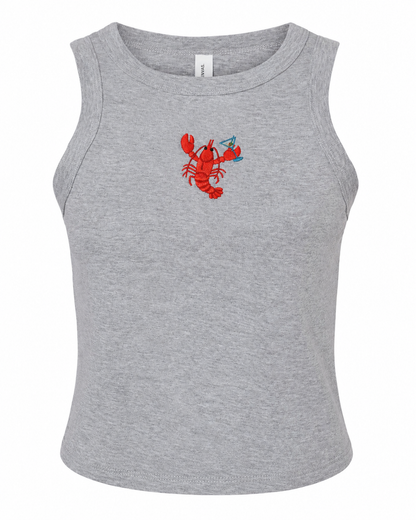 Embroidered Lobster Martini Tank Top