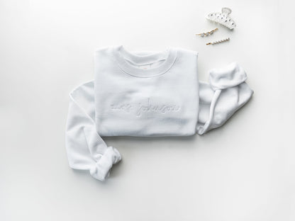 Custom Embroidered Mrs. Crewneck Sweatshirt - Up2ournecksinfabric