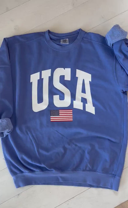 4th of July Sweatshirt, USA shirt, Womens 4th of July, America Shirt, 4th of July, Patriotic Shirt, Red White and Blue, 4th of July Pullover