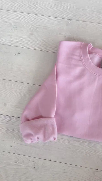 Coquette Sweatshirt, Coquette Bow, Embroidered Sweatshirt, Girly Sweatshirt, Sweatshirt with Bow, Womens Coquette, Pink Bow Sweatshirt