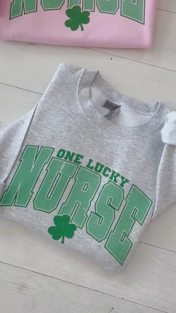 Lucky Nurse Sweatshirt, St Patricks Day Nurse crew, Gift For Nurse, Nurse Appreciation, Irish Nurse sweater, St Pattys nurse tee, Nurse week