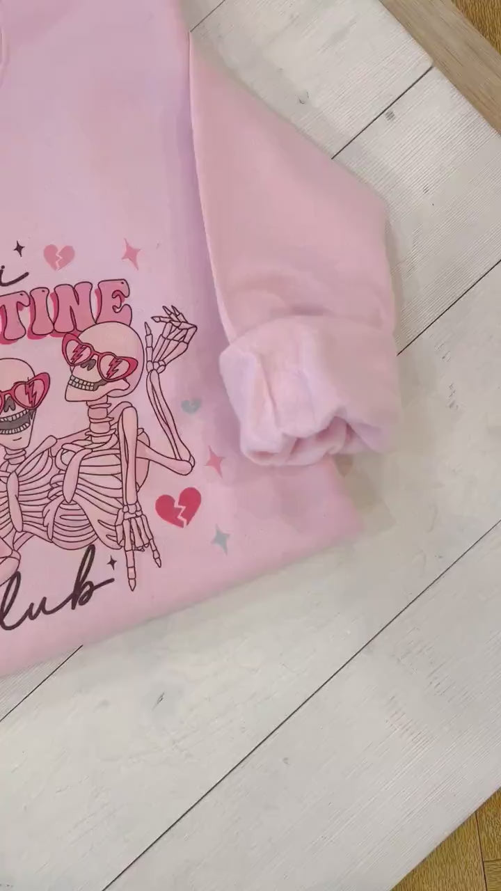 Anti Valentine, Valentines Day Sweatshirt, Skeleton Valentine Design, Comfy Love Sweatshirt, Galentine Crewneck