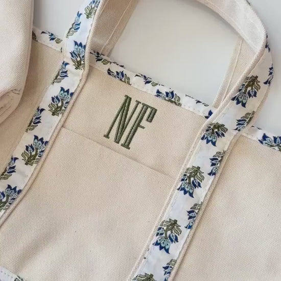 Personalized Bachelorette Tote, Custom Embroidered Monogrammed Bridesmaid Bag - Durable Canvas, Ideal for Wedding Party