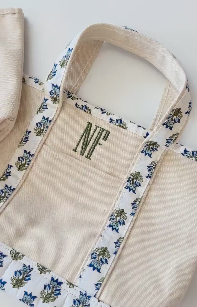 Personalized Bachelorette Tote, Custom Embroidered Monogrammed Bridesmaid Bag - Durable Canvas, Ideal for Wedding Party