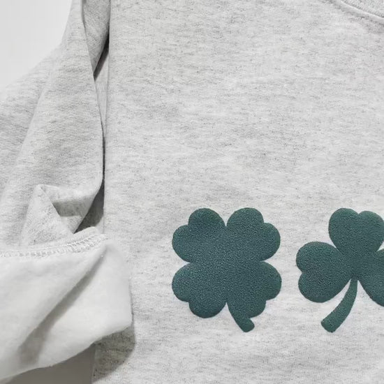 Embossed St. Patricks day Sweatshirt, Women's St Paddy's Day Outfit, Shamrock Sweatshirt, Lucky Sweater, St Pattys Day Sweater